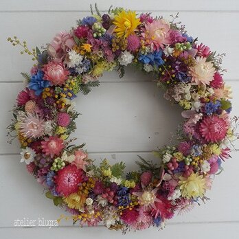 atelier blugra八ヶ岳〜春色小花のWreath001の画像