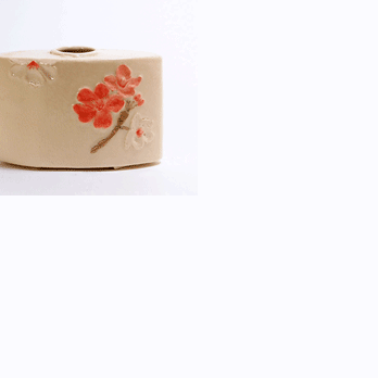桜浮彫小花瓶（角）の画像
