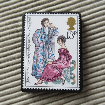 イギリス1975年　切手ブローチ3438の画像