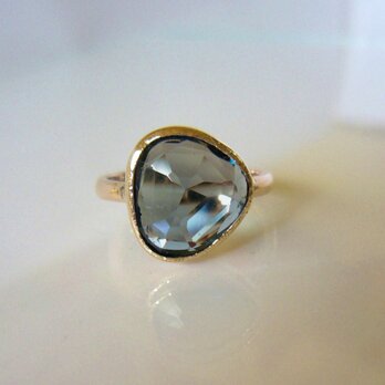 ロンドンブルートパーズのK10の指輪の画像