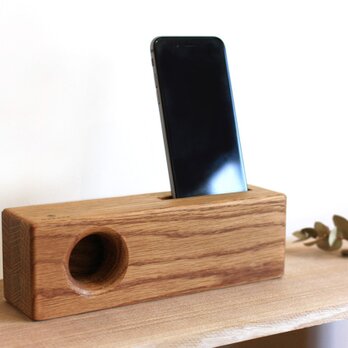 iPhoneウッドスピーカー(ナラ材/充電不可type)
