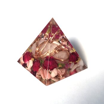 オルゴナイト　ローズクォーツタンブル　幸運　恋愛運　ピラミッド　の画像