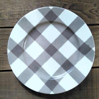 アースカラー　チェックプレート　モノトーン