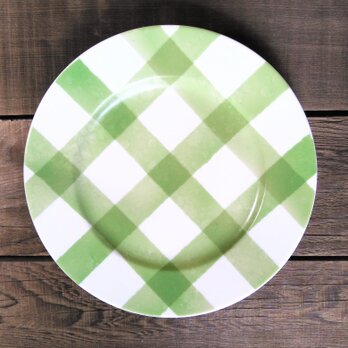 アースカラー　チェックプレート　グリーン