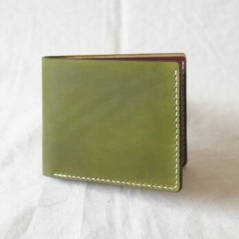 二つ折り財布《 Olive & Dark Brown 》