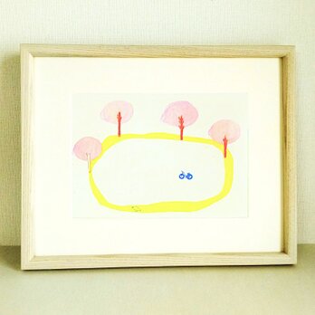 原画「春風」 ※木製額縁入り（八つ切りサイズ）の画像