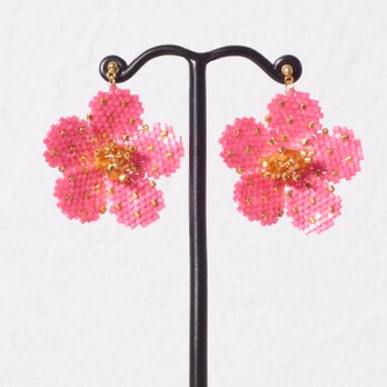 Bijoux Flower Earring ( vivid pink )の画像