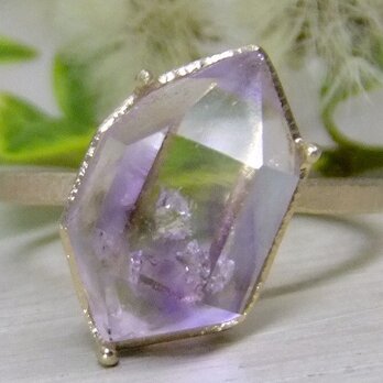 water in amethyst＊K14lunapinkgold ringの画像