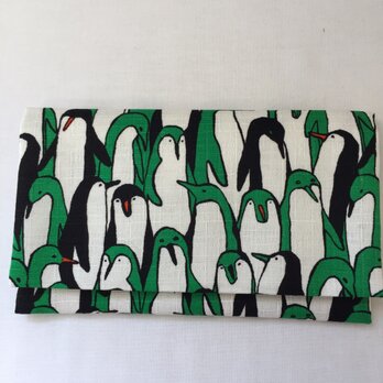 懐紙、通帳いれ Penguin greenの画像