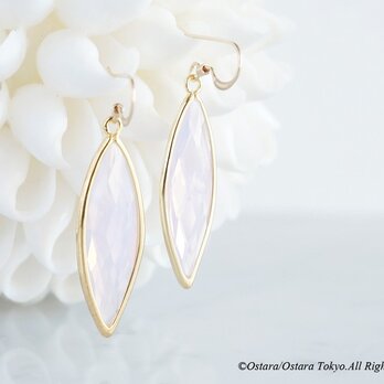 【14KGF】Earrings,-Marquise,Pink Opal-の画像