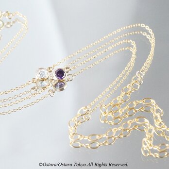 【14KGF】Bracelet -14KGF Amethyst/Crystal-の画像