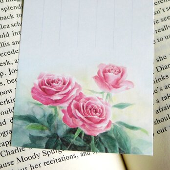 水彩画一筆箋101「Roses」２５枚の画像