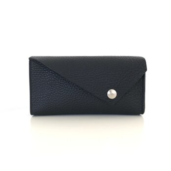 Petit pochette en noir taurillon Clemenceの画像