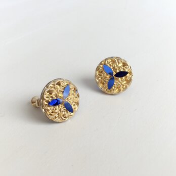coco-clover earrings (blue/S)の画像