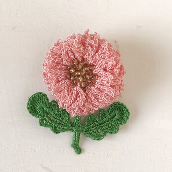 flower brooch B - ピンクの画像