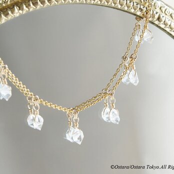 【14KGF Choker Necklace】Dream Crystal, NY Herkimerdiamond-の画像