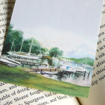 水彩画一筆箋014「 湖畔」２５枚の画像
