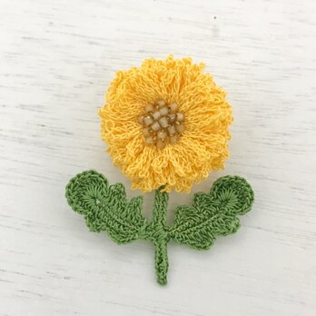 flower brooch B - きいろの画像