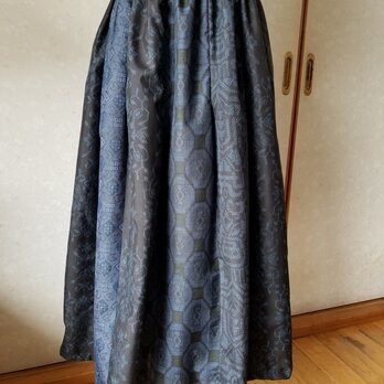 大島紬リメイク裏地付きスカートの画像