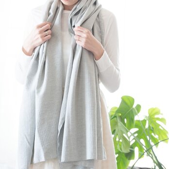 Organic Cotton薄手へリンボ―ン生地［グレー］