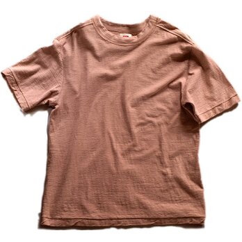 Tシャツ メンズ 半袖 オーガニックコットン 草木染め 吊天竺 檳榔子 ピンクの画像