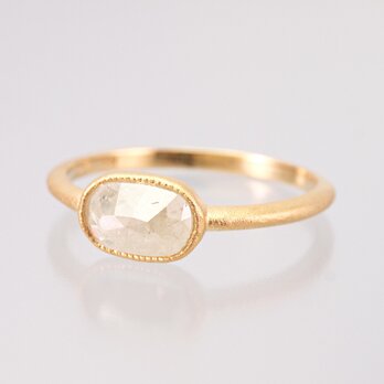 Natural Diamond Ring / Oval Shaped WHの画像