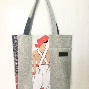 totebag /ヴィンテージ プリントのトートバッグ    ■tf-322の画像