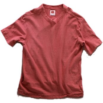 Tシャツ レディース 半袖 オーガニックコットン 草木染め 吊天竺 茜 赤の画像