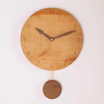 木製 振り子時計　桜材2の画像
