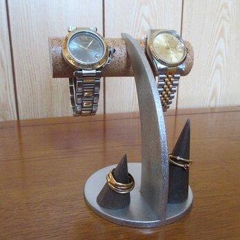 女性用2本掛け腕時計スタンド　リングスタンドバージョン　の画像