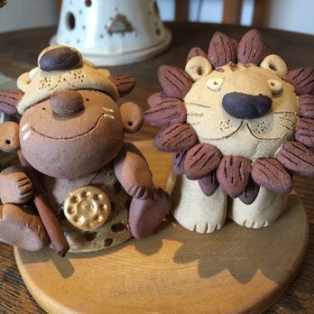 【五月飾り・端午の節句】ライオンキング　陶器　ライオン　王子の画像