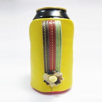 ビールキーパー＜黄×マルチ＞ 保冷機能付き 缶ビールホルダーの画像