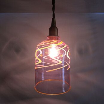 耐熱ガラスのランプシェード 11　パープルラインの画像