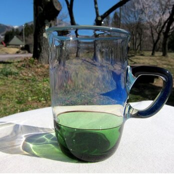 耐熱ガラス　マグカップ１　グリーンの画像
