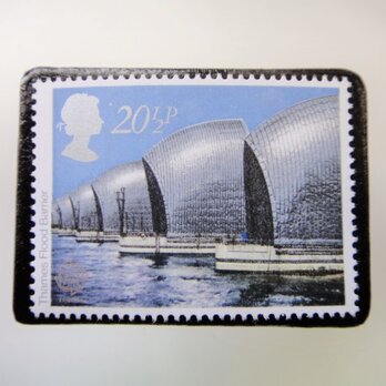 イギリス　切手ブローチ3547