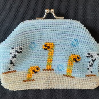 [再出品]ビーズ編みがま口財布　チンアナゴ柄の画像