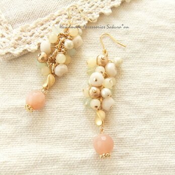 Pierces or Earrings  ムーンストーン　ジェイド（P0797）の画像