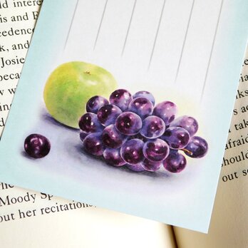 水彩画一筆箋213「葡萄と梨」２５枚の画像