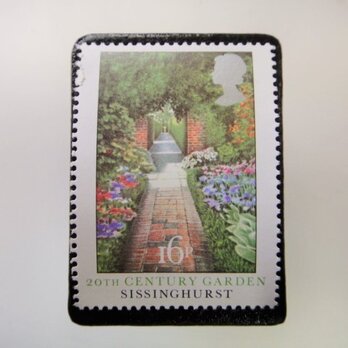 イギリス　切手ブローチ3554