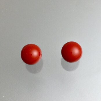 漆ピアス（赤・6mm玉）の画像