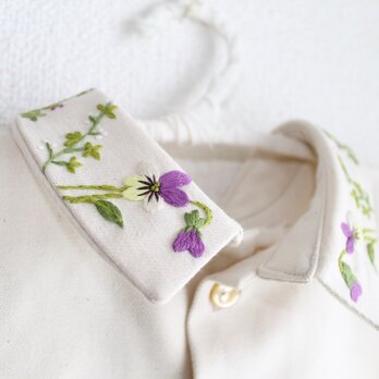 前後リバーシブルタイプのつけ襟~ビオラ~