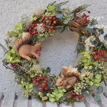 【母の日にも】子リスの森wreathの画像