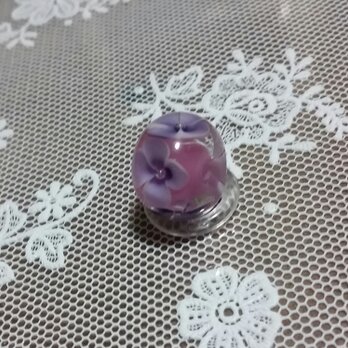 紫の花(ネックレスお仕立て済み)の画像