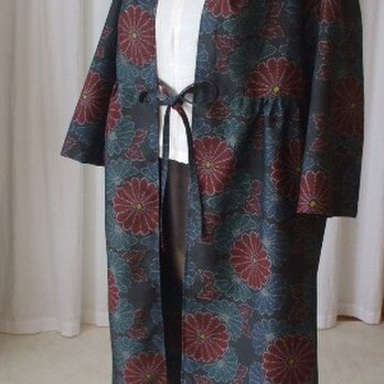大島紬からのカーディガンコート　絹の画像