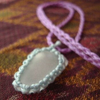 sea glass necklace light blue #2の画像