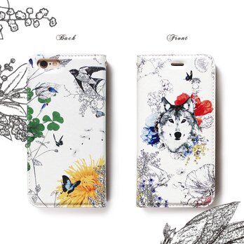 ★手帳型ケース★イケメン狼くん Aくんver SS Collection iPhone15〜選択可能 iPhoneケースの画像