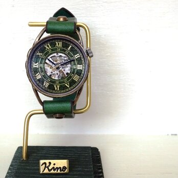 メカニックワールド　SV/ＭＯＶ　Mサイズ　真鍮　グリーン　手作り時計の画像