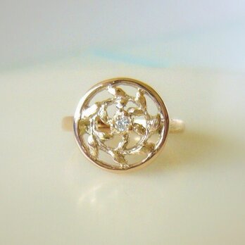 Spiral Leaf & Diamond Ring Ⅰの画像