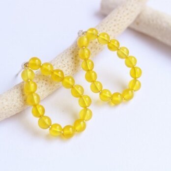 イエロージェイド　シズク　Wire　ピアス／イヤリング