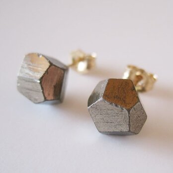 パイライトの原石ピアス／Pyrite 14kgfの画像